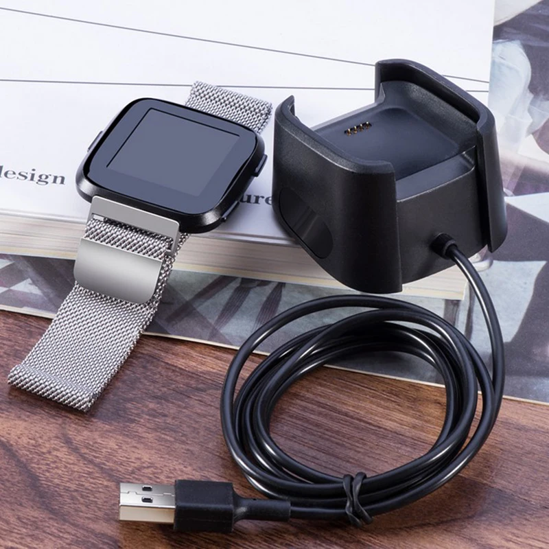 1Pcs Practical Outdoor Tools Charging Cradle Dock USB Data Cable Base Charger For Fitbit Versa Watch For Outdoor Camping