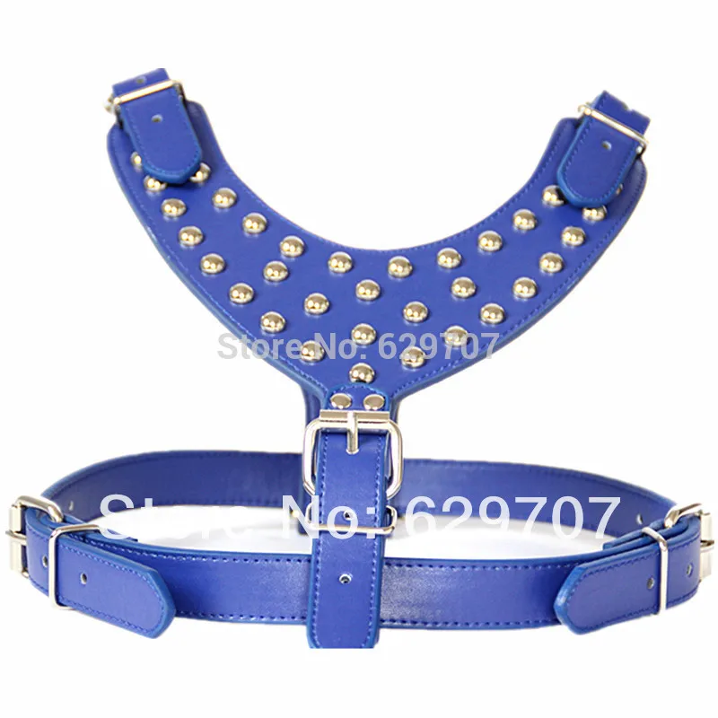 Pu Leather Dog Harness Fashion Studded Pitbull Harness Pet Products For