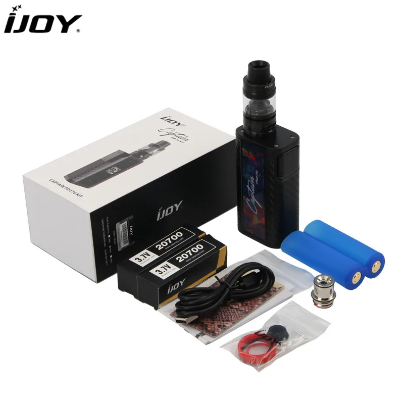 

Original IJOY Captain PD270 Kit Captain PD270 Box Mod Vape Include 20700 Battery with Captain S Subohm Tank Fit CA2 CA3 Coil
