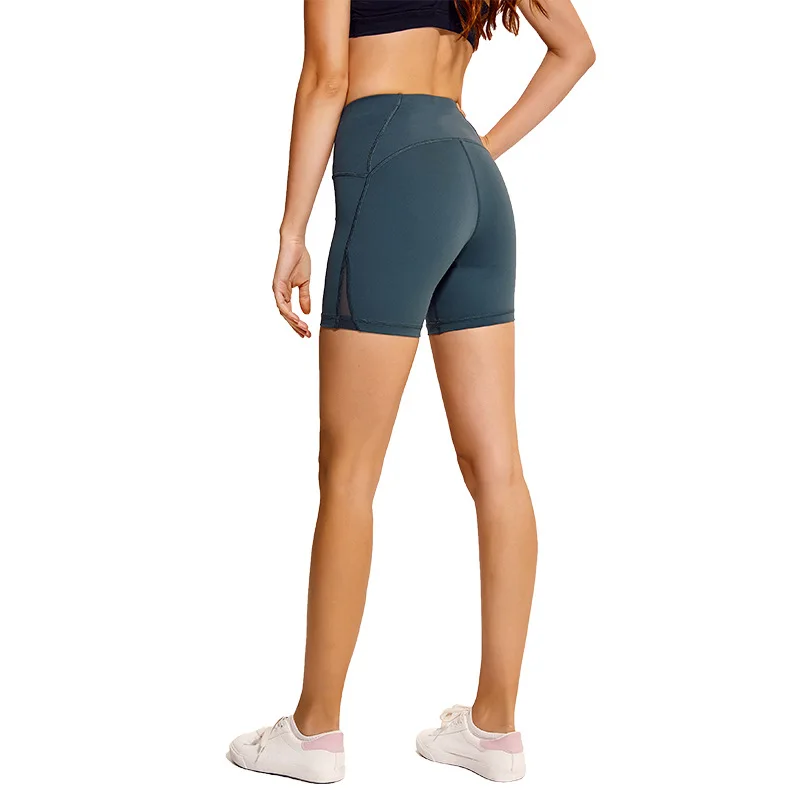 

NWT Workout Running Sports Shorts with Back Zipper Pocket Tummy Control Stretch Athletic Yoga Shorts Free shipping