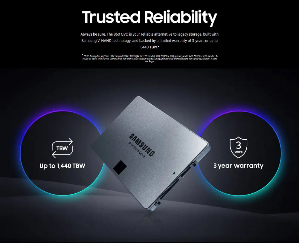 SAMSUNG 860 QVO 1 ТБ 4 ТБ SSD твердотельный жесткий диск Ноутбук твердотельный диск 1T disco duro interno 2T 4T дропшиппинг Disque