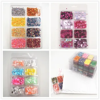 

19 Style Suit Combination Box Packing Select Sequins PVC Paillettes Craft DIY Wedding Garment Sewing Lentejuelas Accessories