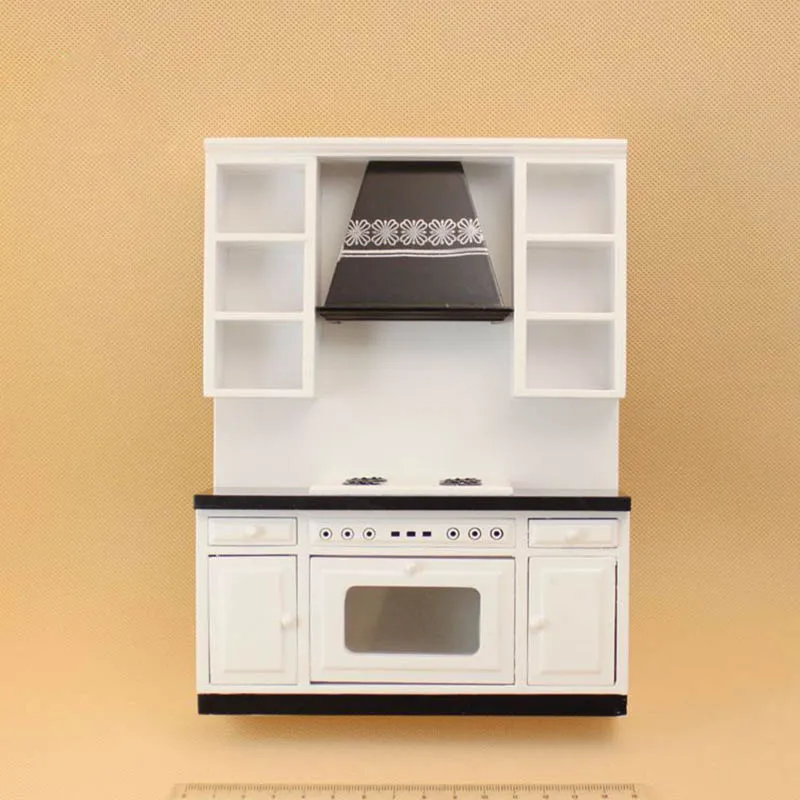 1:12 دمية أثاث لعبة لل دمى خشبية بيضاء مصغرة مجموعات بنات هدايا الأطفال دمى منزل نتظاهر اللعب المطبخ