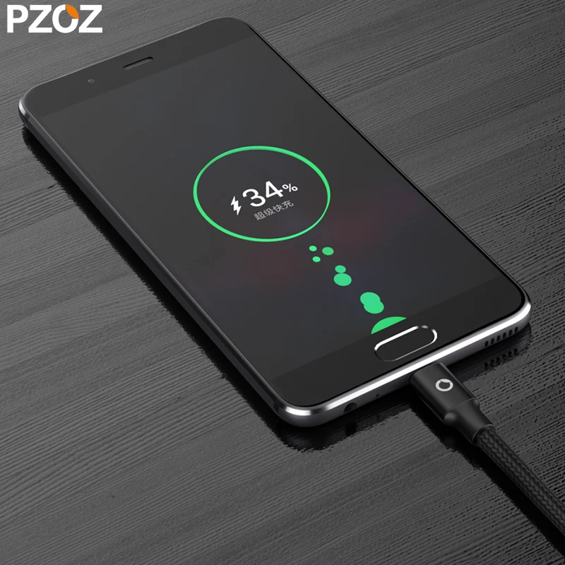 Usb кабель PZOZ type c для быстрой зарядки 5А usb 3 1 длинный адаптер xiaomi mi 8 se max huawei p20 pro p10