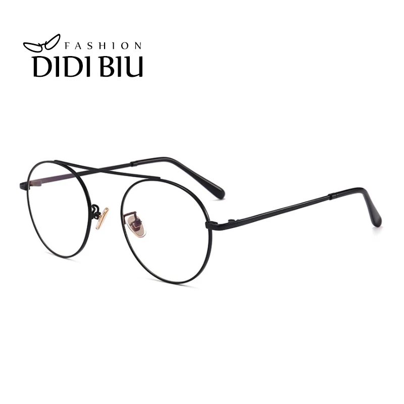 

DIDI Small Round Vintage Clear Leopard Glasses Frame Women Men Thin Metal Decorate Eyeglasses Optical Spectacle Glass Frame W784
