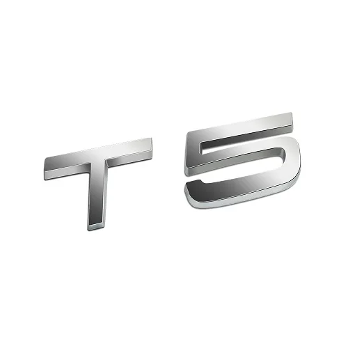 3D металлический Стикеры наклейки AWD T5 T6 для Volvo XC90 XC60 XC70 V60 S60 S70 S80 S90 боковые зеркала автомобиля Fender наклейка на багажник значок Стикеры - Цвет: Серебристый