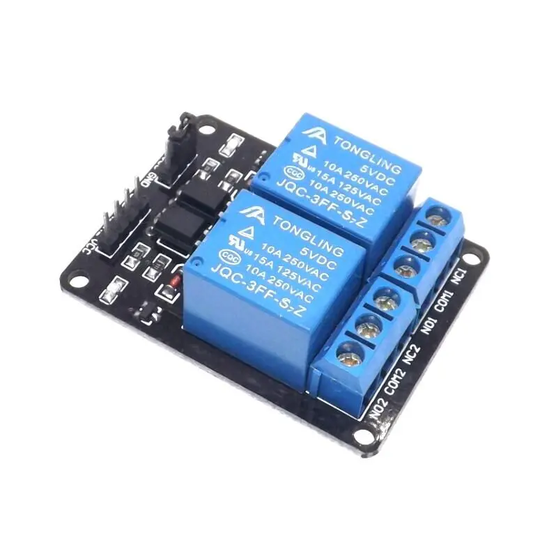 Free shipping! 2 channel relay module relay expansion board for arduino 5V low level triggered 2