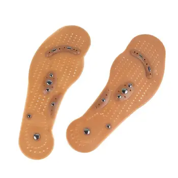 

1 Pair Unisex Shoe Pad Magnetic Therapy Massage Foot Care Magnet Stone Health Insole Universal Cushion Rubber Breathable Pads