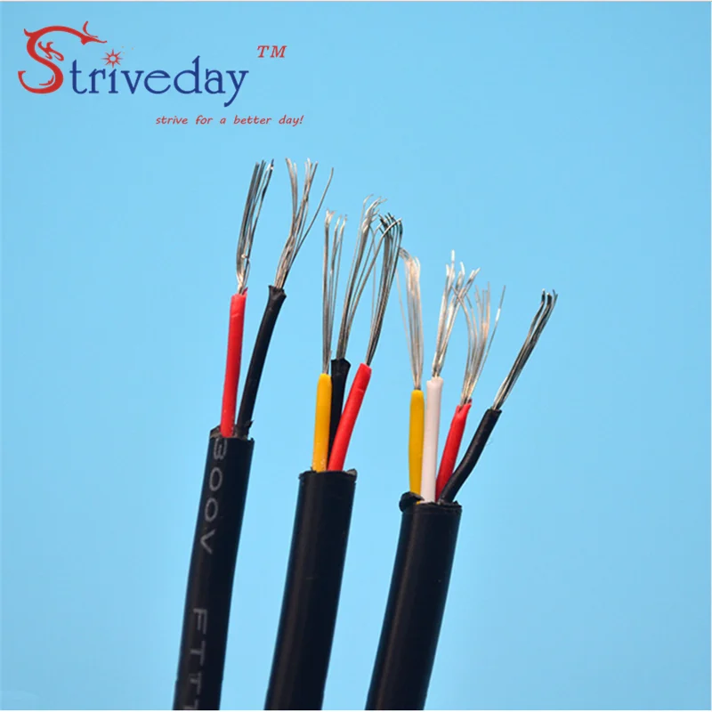 5 м UL 2464 2C/3C/4C 24-28AWG многожильный ПВХ кабель Луженая медная проволока аудио кабель экранированный сигнальный провод кабель питания