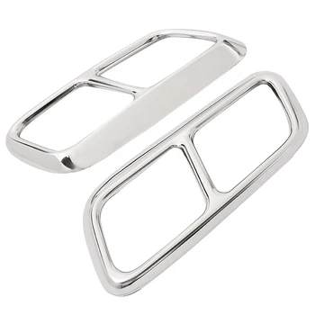 

2 Pcs Shiny Silver Stainless Steel Exhaust Pipe Cover Trim For Range Rover Sport 2018 2019 Year Accessories
