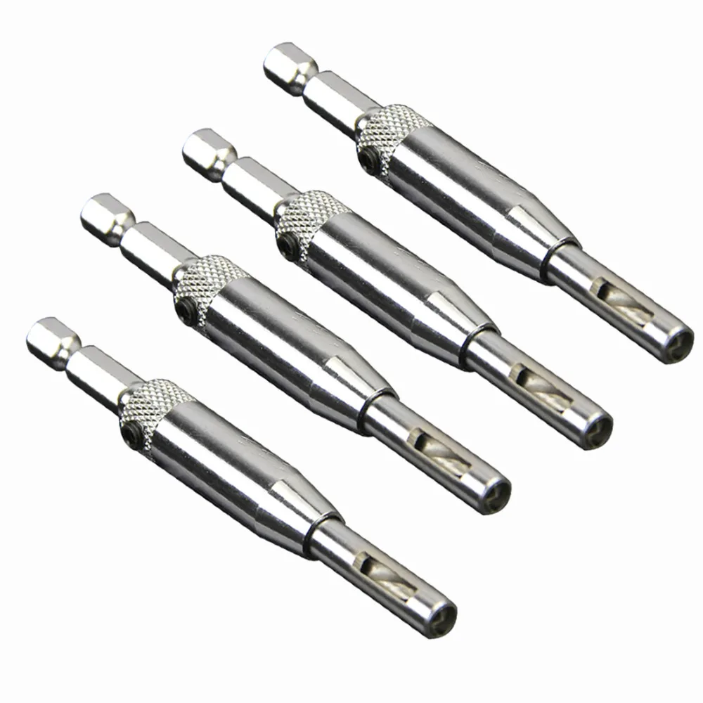 New 4 Pcs Set Self Centering Hinge Hardware Drill Bit Set 5 64 7