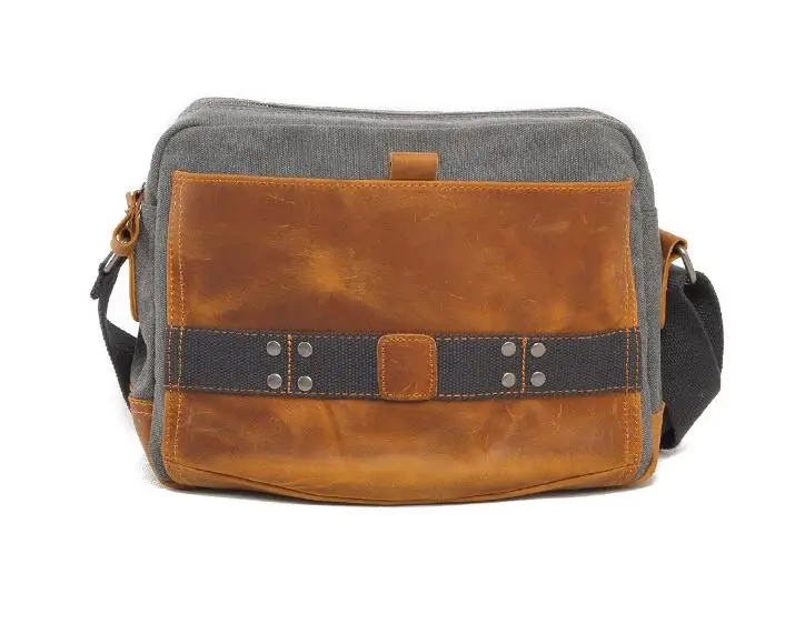 

2017 men Rivet canvas crossbody bags vintage vintage leisure messenger bags shoulder bags for men casual bags FREE SHIPPIN