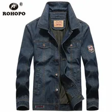 Vintage Retro Denim Jacket 2019 Autumn Winter Male Motorcycle Pockets Cotton Korean Denim Jeans Jackets Work Cotton Jacket 5XL