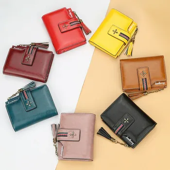 

Women Short Small Coin Purse Wallet Ladies Leather Folding Card Card Holder
