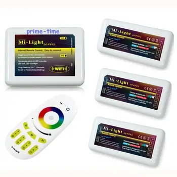

Remote+WiFi +3x 2.4G 4-Zone Wireless RF Touch RGBW LED Controller group control For RGBWW RGBW Led Strip Light