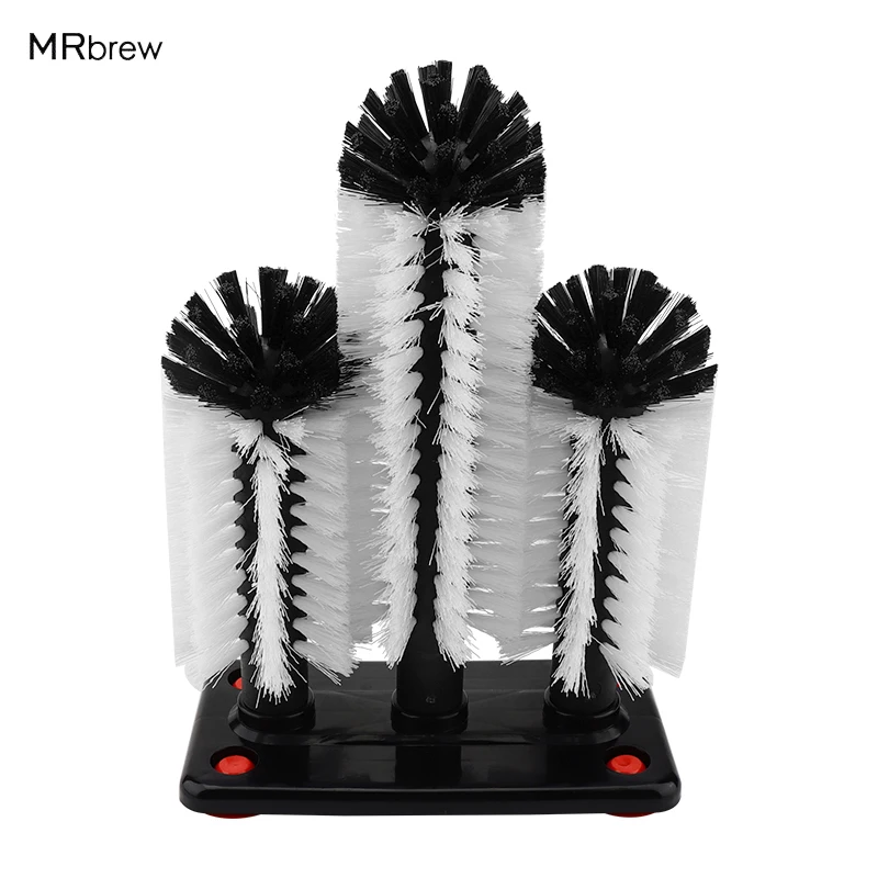 

Glass Washer Brush, Set of 3 Cleaning Brush Water Bottle Cleaner Washer Tool with Suction Base for Water Cup Bar Tool