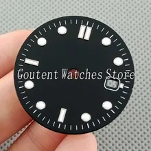 31 мм черный темно-зеленый стерильный циферблат подходит 2836/2824 2813/3804 Miyota 82 серии движения