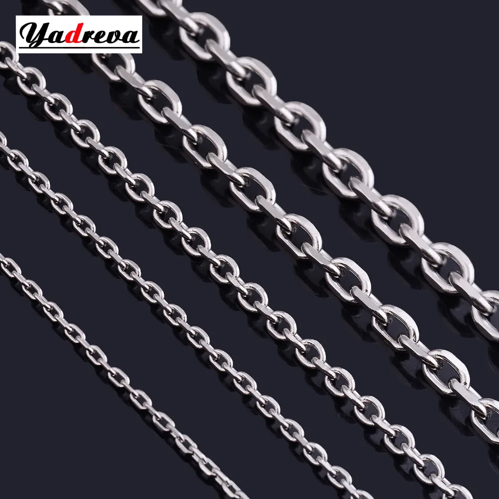 

Stainless Steel Gold Sliver Necklace Waterproof Men woman Stainless Steel Jewelry 1.5mm/2.0mm/3.0mm/4.0mm/5.0mmWidthes Vari