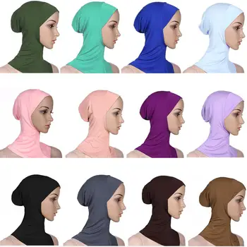

Women's Hijabs Solid Color Muslim Style High Elastic Cap