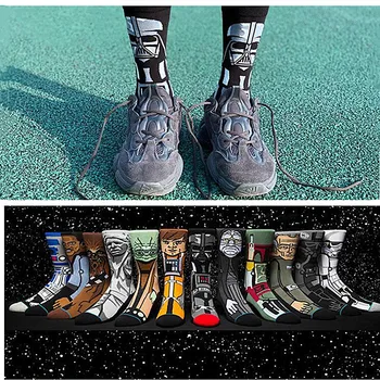 

Star Wars Jedi Knight Master Yoda C-3PO Wookiee Cosplay Socks Comics Women Men Force Awakens Socks Lovely Gifts