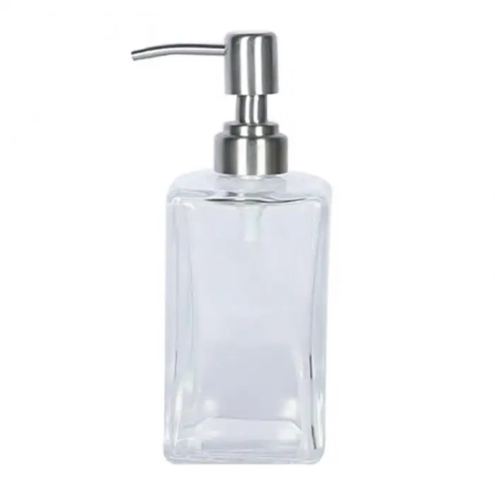 Стеклянный дозатор шампуня из нержавеющей стали насос для жидкого мыла Эфирные Масла Бутылка для лосьонов HUG-предложения