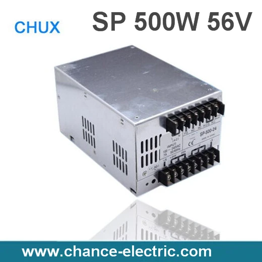 

pfc power factor correction adjustable single output Switching Power Supply sp 500W with Fan 56V for LED street lamp display