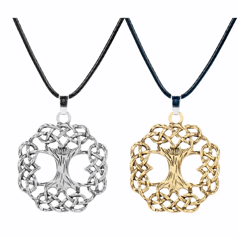 

MQCHUN Fashion Jewelry Viking Amulet Tree of Life Yggdrasil Nordic Talisman Pendant Necklace Ash Tree Scandinavian Men Jewelry