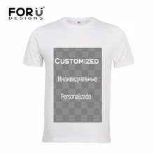 FORUDESIGNS/одежда на заказ, летняя футболка, Мужская футболка с коротким рукавом, Спортивная быстросохнущая футболка, Забавный хлопковый топ, футболки