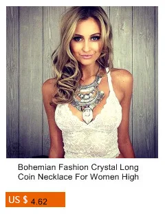 Bohemian Fashion Crystal Long Coin Necklace For Women High Quality Punk Statement Necklace Choker Women Necklaces& Pendants