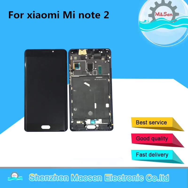 

Original M&Sen For 5.7" Xiaomi Note 2 Mi Note 2 LCD Screen Display+Touch Panel Digitizer Frame For Xiaomi Mi Note 2 Lcd Display