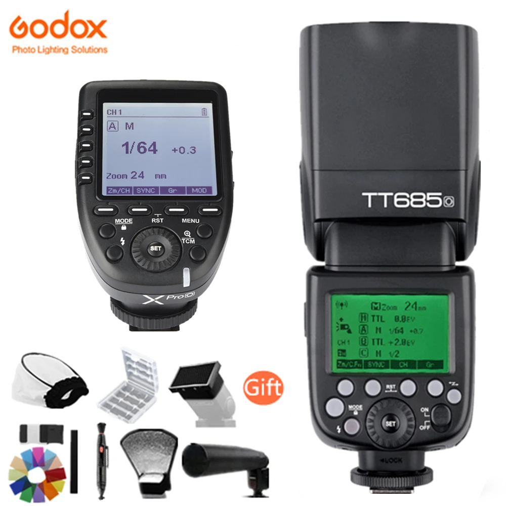 Godox TT685O TT685 2 4 г вспышка HSS TTL GN60 Speedlite + X1T O триггер XPro передатчик Kit для Olympus