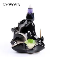 DMWOVB домашняя печь украшения водяная Лилия курильница с держателем курильница с обратным потоком подарки Taoism китайская культура керамическая ваза-подсвечник