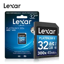 Оригинал Lexar бросился Лидер продаж для Sd карты памяти Micro Sd с адаптером Platinum Ii 45 МБ/с. 300x Sdhc 32 ГБ/64 г Uhs-i/u1 флэш-Карта памяти Sdhc/sdxc