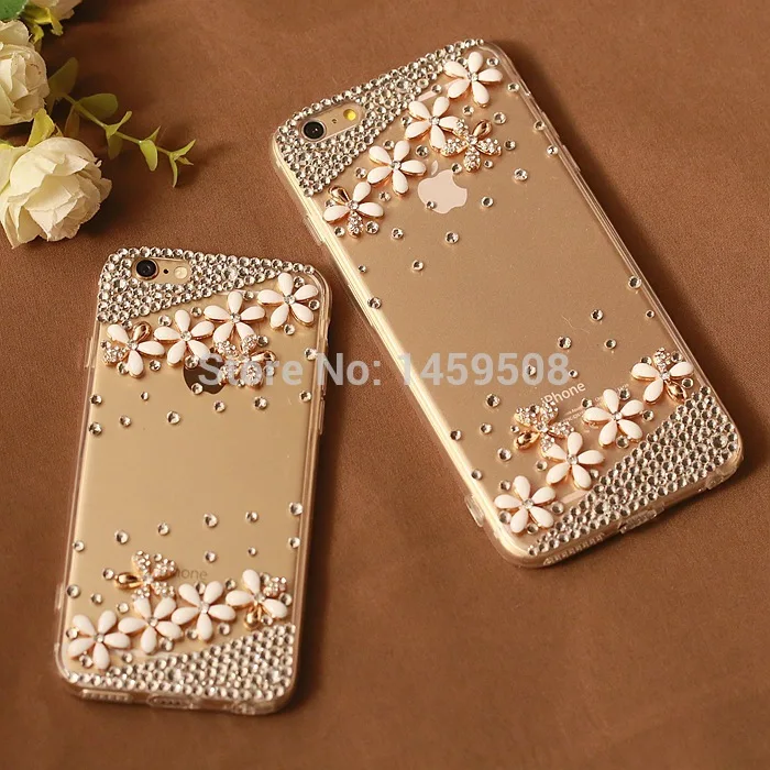 

For Motorola Moto Z Z2 Z3 Play Force G4 G5 G5S G6 G7 Power E4 E5 X4 Plus Handmade Flower Rhinestone Case Diamond Cover