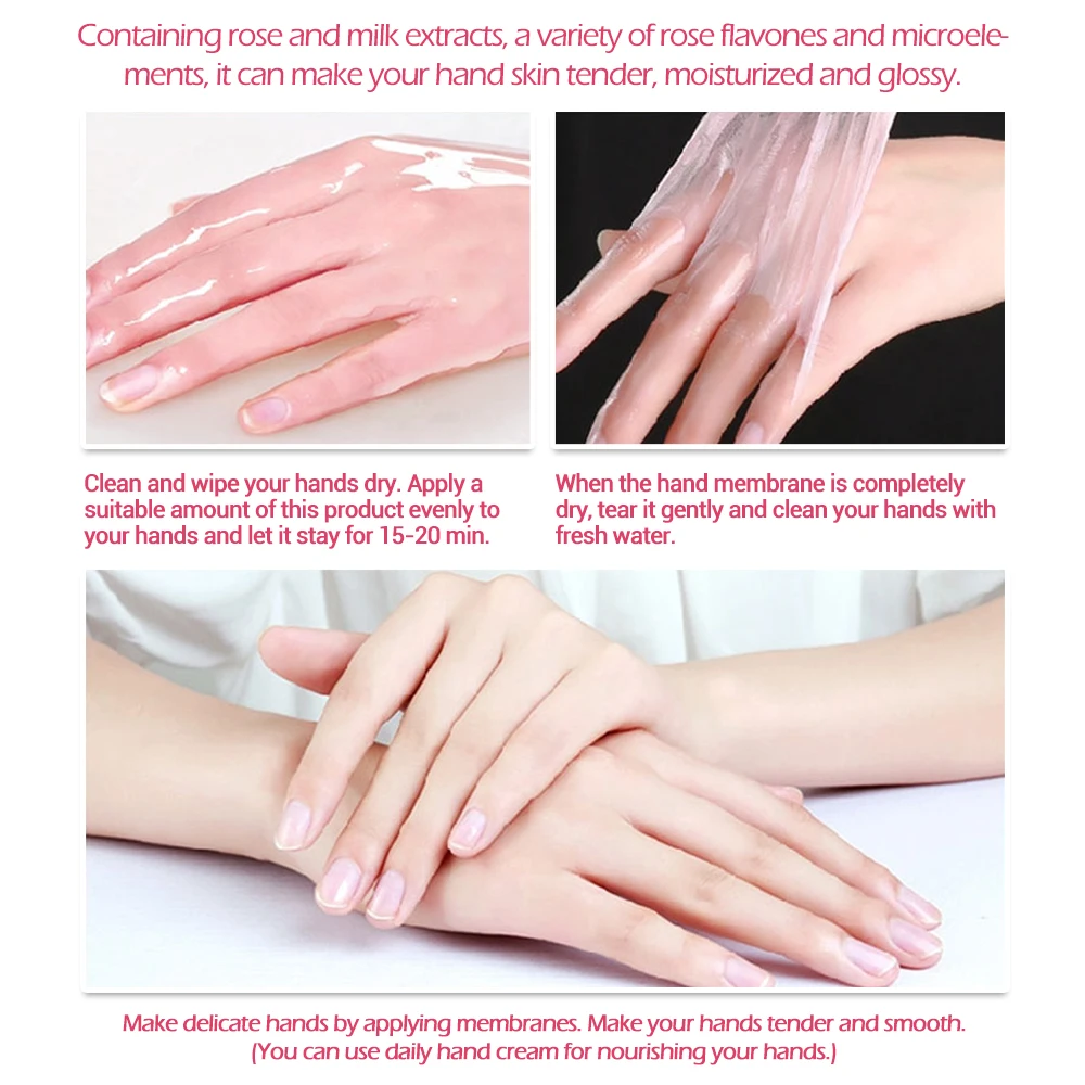 

ISILANDON New Rose Serum Milk Hand Paraffin Baths Whitening Moisturizing Hand Mask Peeling Mask Exfoliating Hand Care Feet Care
