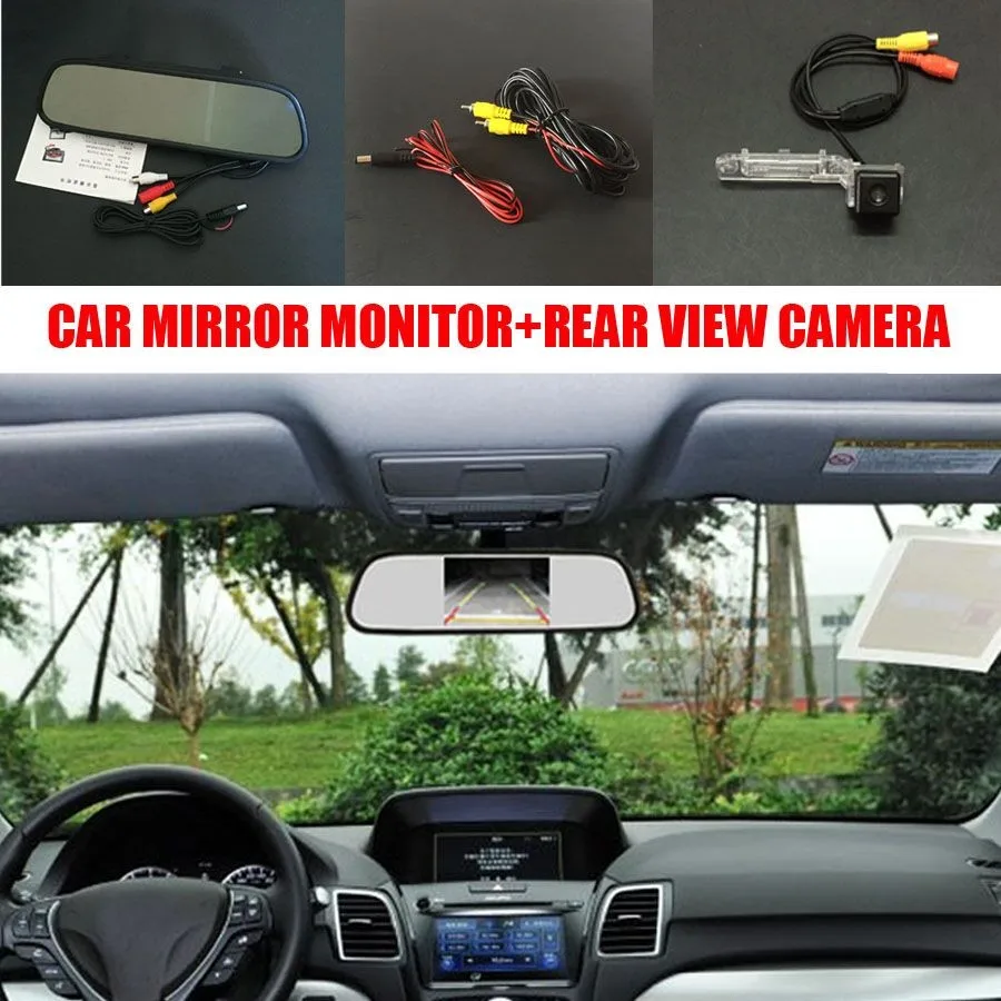 5 дюймов ЖК-дисплей автомобильный парковочный зеркальный монитор+ Автомобильная камера заднего вида для Volkswagen VW Transporter T5/Caravelle/мультивена