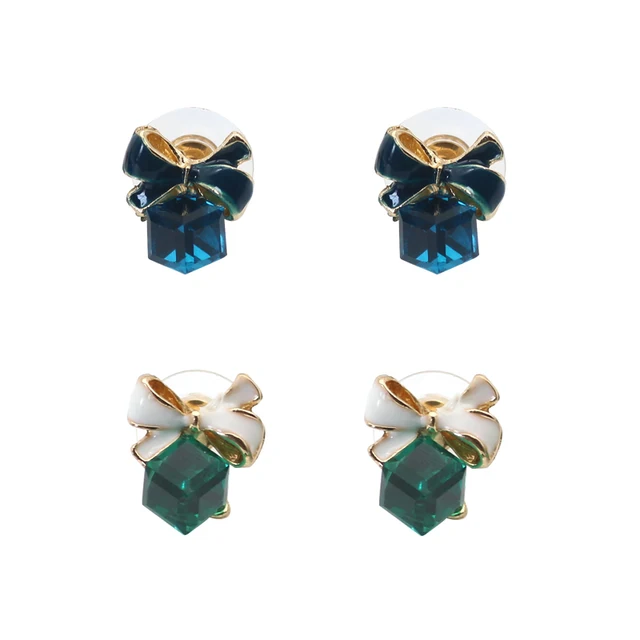 Cubic Zirconia Stud Earrings For Women Gold Bow Tie Fashion Cubic Zirconia Stud Earrings For Women Gold Bow Tie Fashion Jewelry Vintage