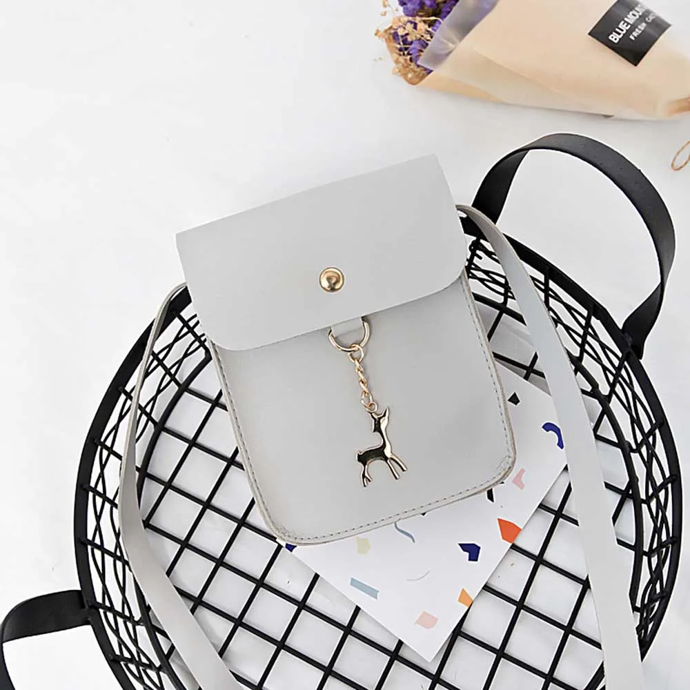 SUBIN модная женская сумка из искусственной кожи для мобильного телефона, Роскошный кошелек, сумка на плечо с ремешком на шее, простая портативная Повседневная милая сумка