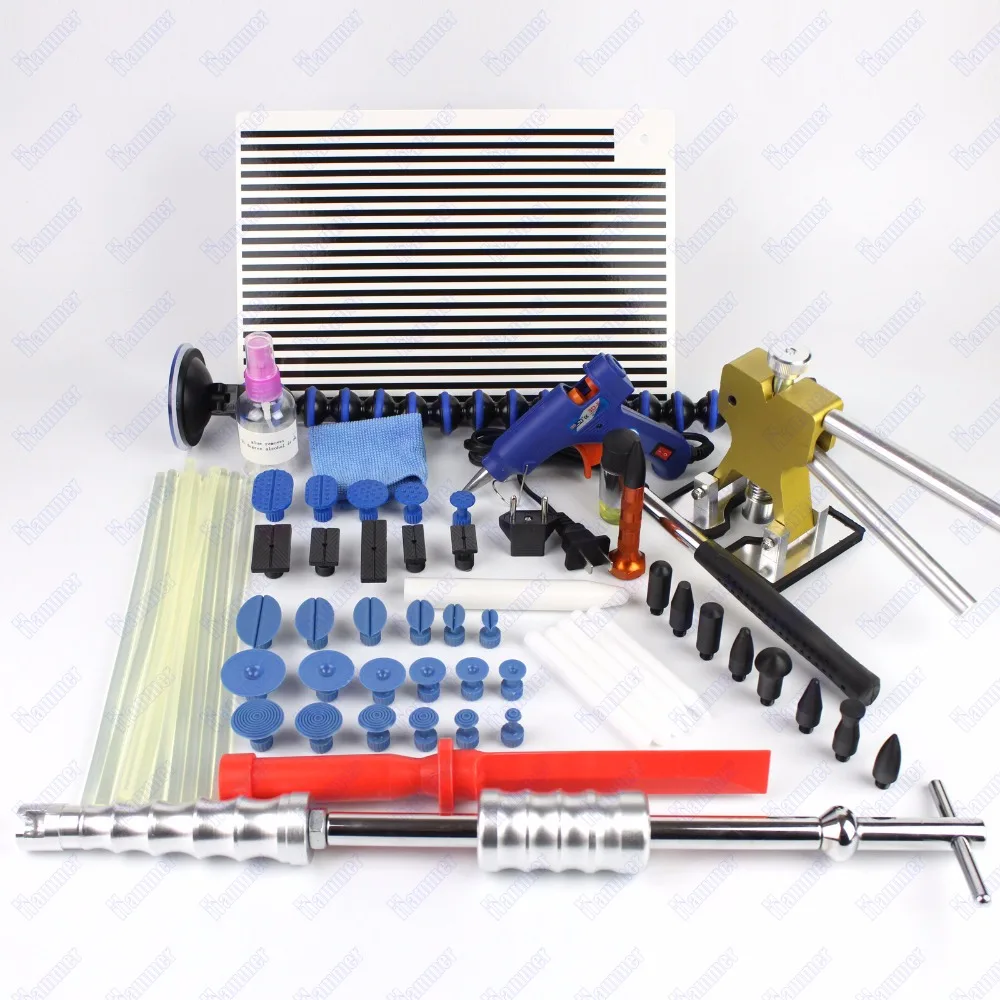

Auto Body Paintless Dent Removal Repair Tools Kits Dent Lifter Slide Hammer Pro Tabs Tap Down Reflector Board