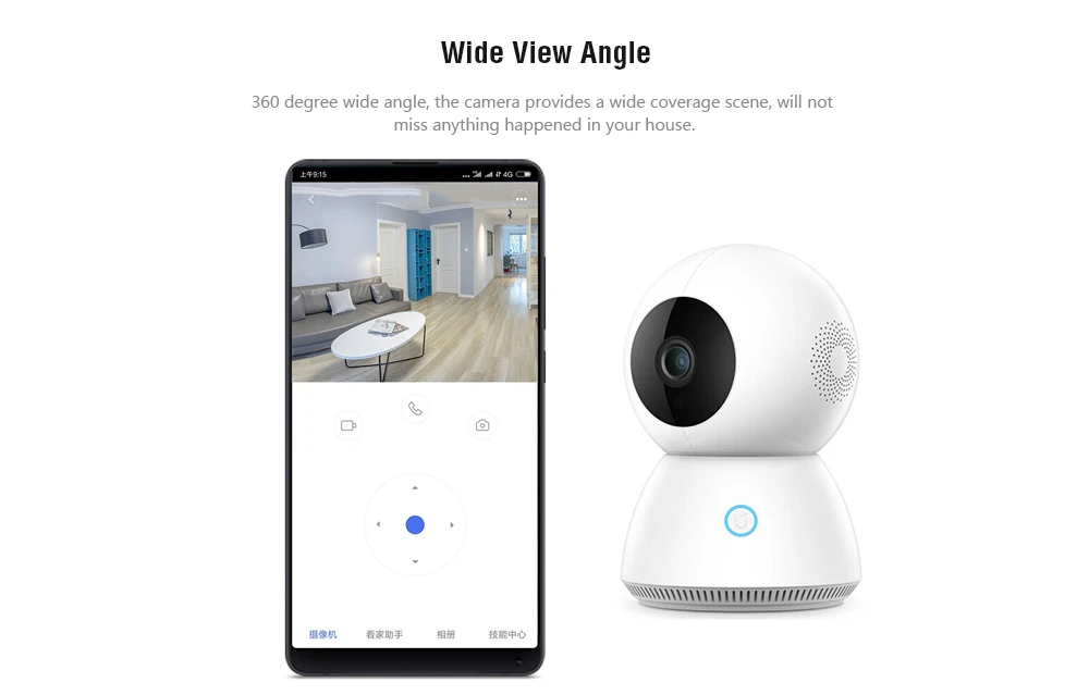 Xiaomi Mijia, 1080 P, 360 градусов, WiFi, ip-камера, ИК, ночное видение, многоугольный монитор, беспроводная ip-камера для безопасности, видео камера для дома