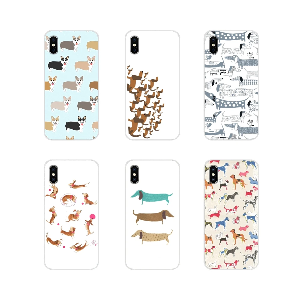 

Accessories Phone Bag Case art Funny Dachshund dog Flower For Samsung Galaxy S4 S5 MINI S6 S7 edge S8 S9 S10 Plus Note 3 4 5 8 9