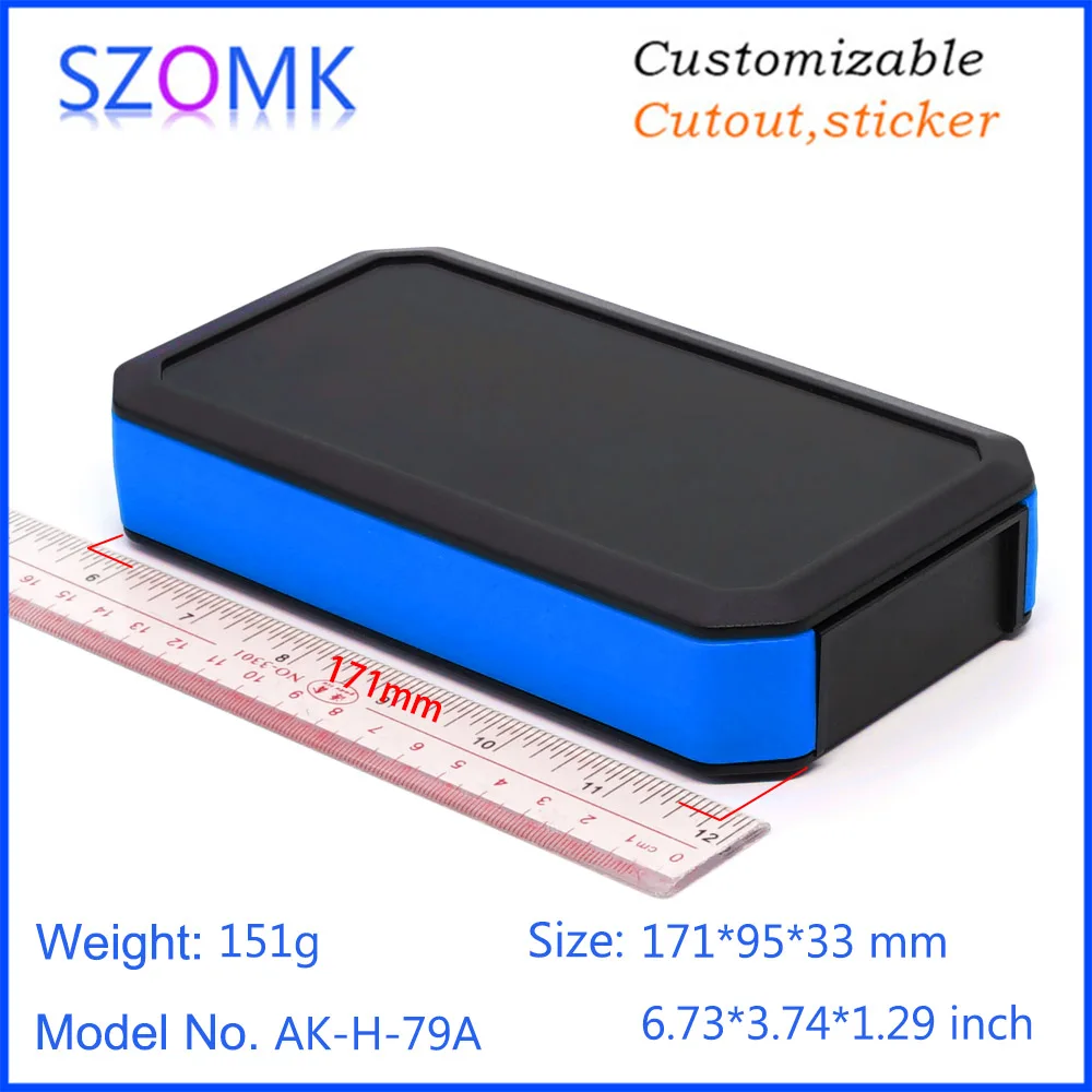 szomk handheld plastic box for electronics instrument housing with battery holder plastic enclosure for pcb design junction box device project box (2)