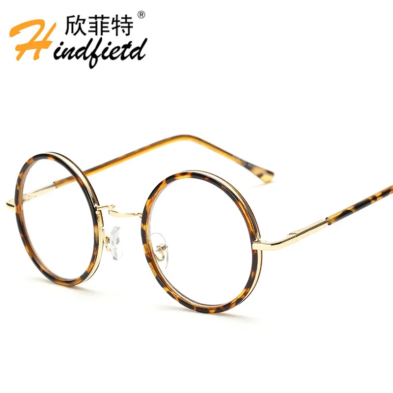 Drop Shipping Fashion wizard Retro Metal Men round Gold Eyeglasses