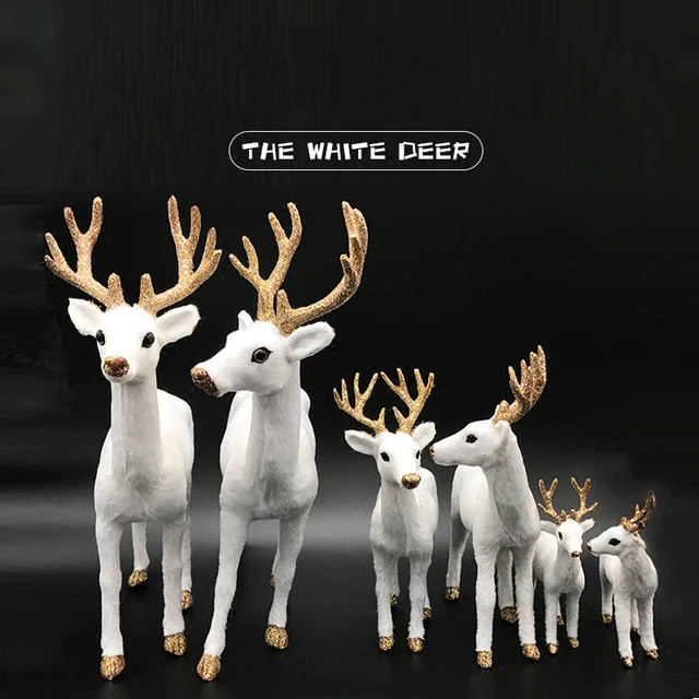 Aqumotic The White Deer Head 1pc Beauty Gold Decor Toy Aqumotic The White Deer Head 1pc Beauty Gold Decor Toy Christmas Decorations Statue Family Art