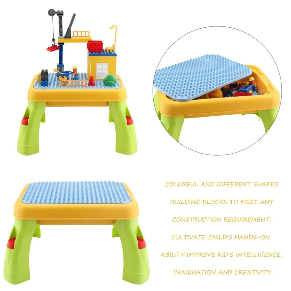 Construction Site Bricks Toys Blocks Game Table Durable Learning Table For Children Safe Educational Toys Construction Site Bricks Toys Blocks Game Table Durable Learning Table For Children Safe Educational Toys