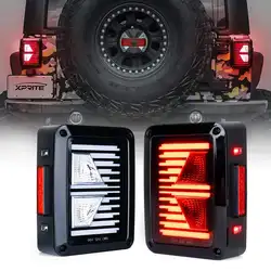 Для Jeep Wrangler JK JKU спортивные, Sahara, свобода Rubicon 2007-2016 Копченый светодиодный задние фонари для Jeep Wrangler задние фонари
