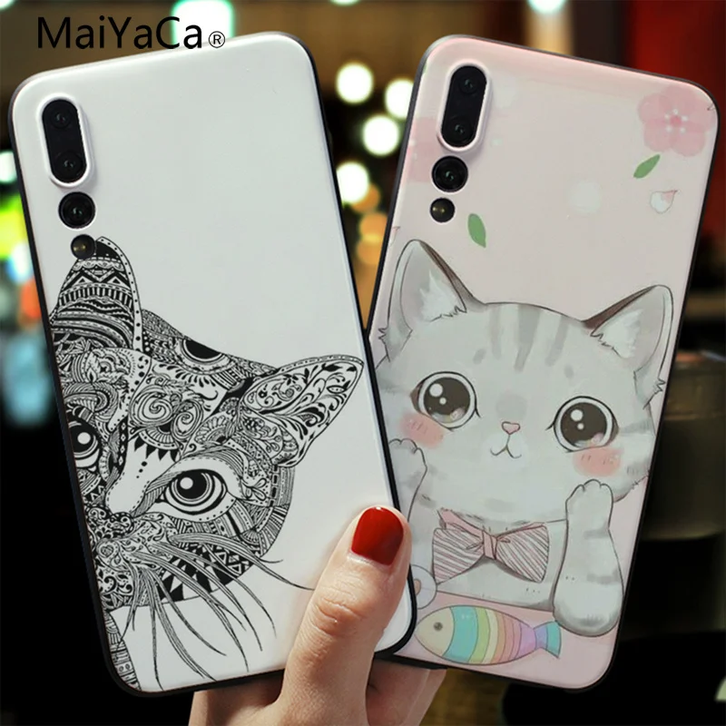 Чехол для телефона MaiYaCa с милым котом чехол Huawei Honor V9 V10 8E 6 53 ''mate 20 10 P9 P20 pro lite