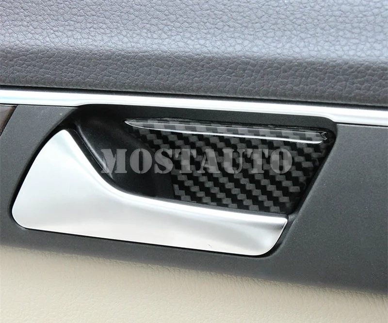 4 шт. накладки на дверную ручку автомобиля из углеродного волокна для Volkswagen Passat B7