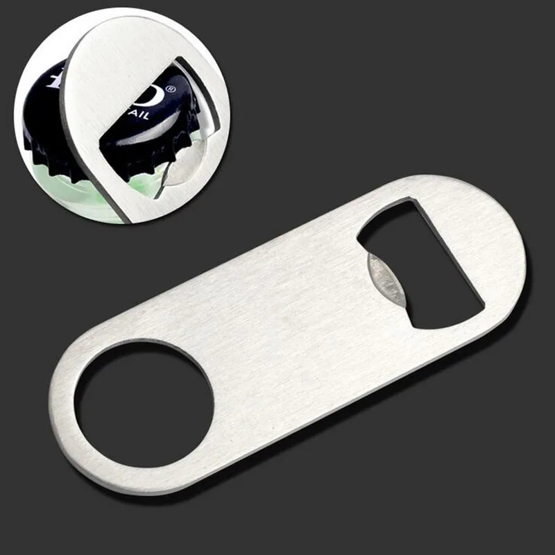 200pcs 8.8*3.2cm Multifunction Bottle Opener Small Stainless Steel Flat