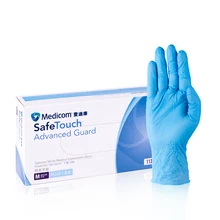 100 штук, малазийские медицинские Порошковые одноразовые нитриловые перчатки, сопротивление кислоте и щелочи